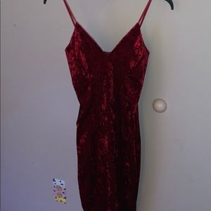 Velvet red dress